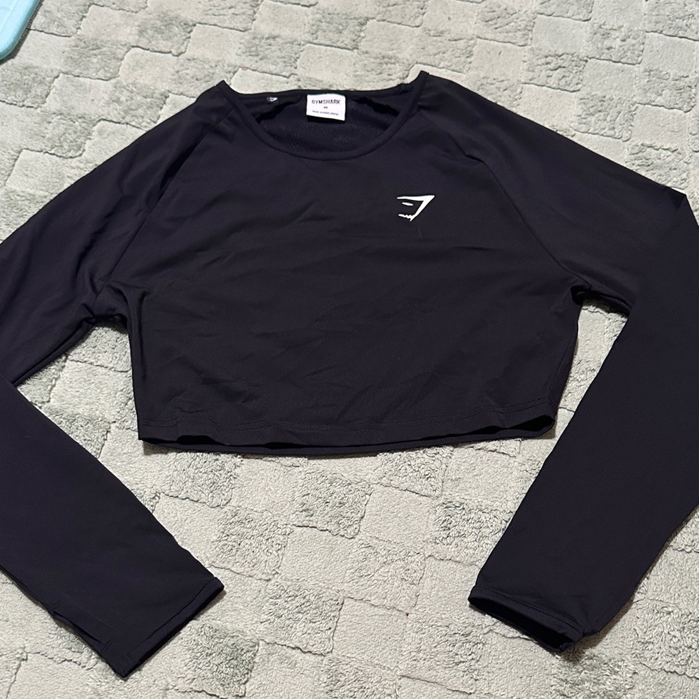 Gymshark Black Long Sleeve Crop Top